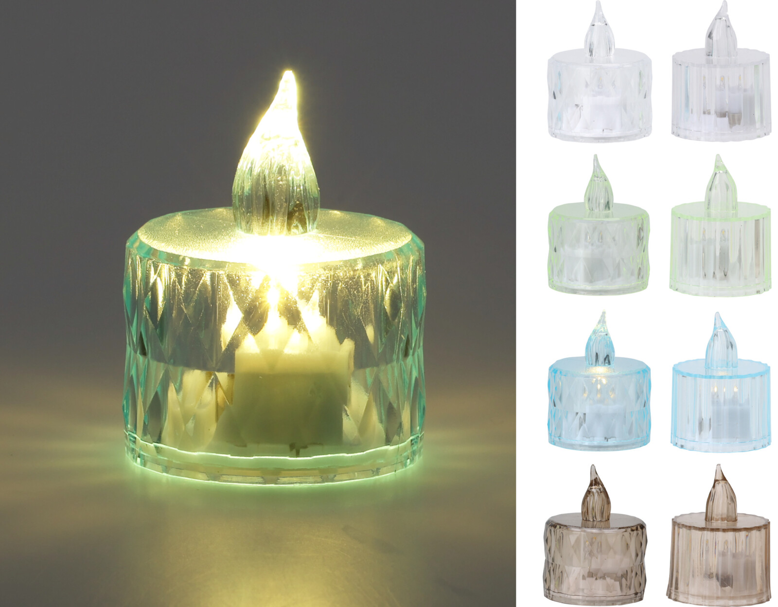 Rafmagnskerti led 3 stk 4 litir