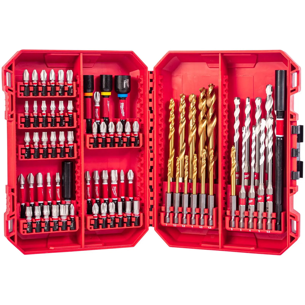 Bita og Borasett 74stk Milwaukee Shockwave Impact Duty