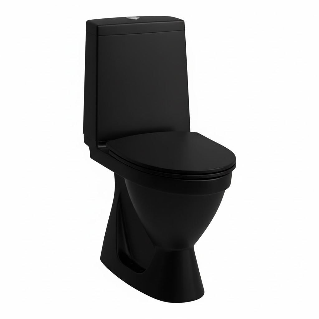 WC SALERNI LAUFEN RIGO, S-LÁS - Svart - H8273607167821