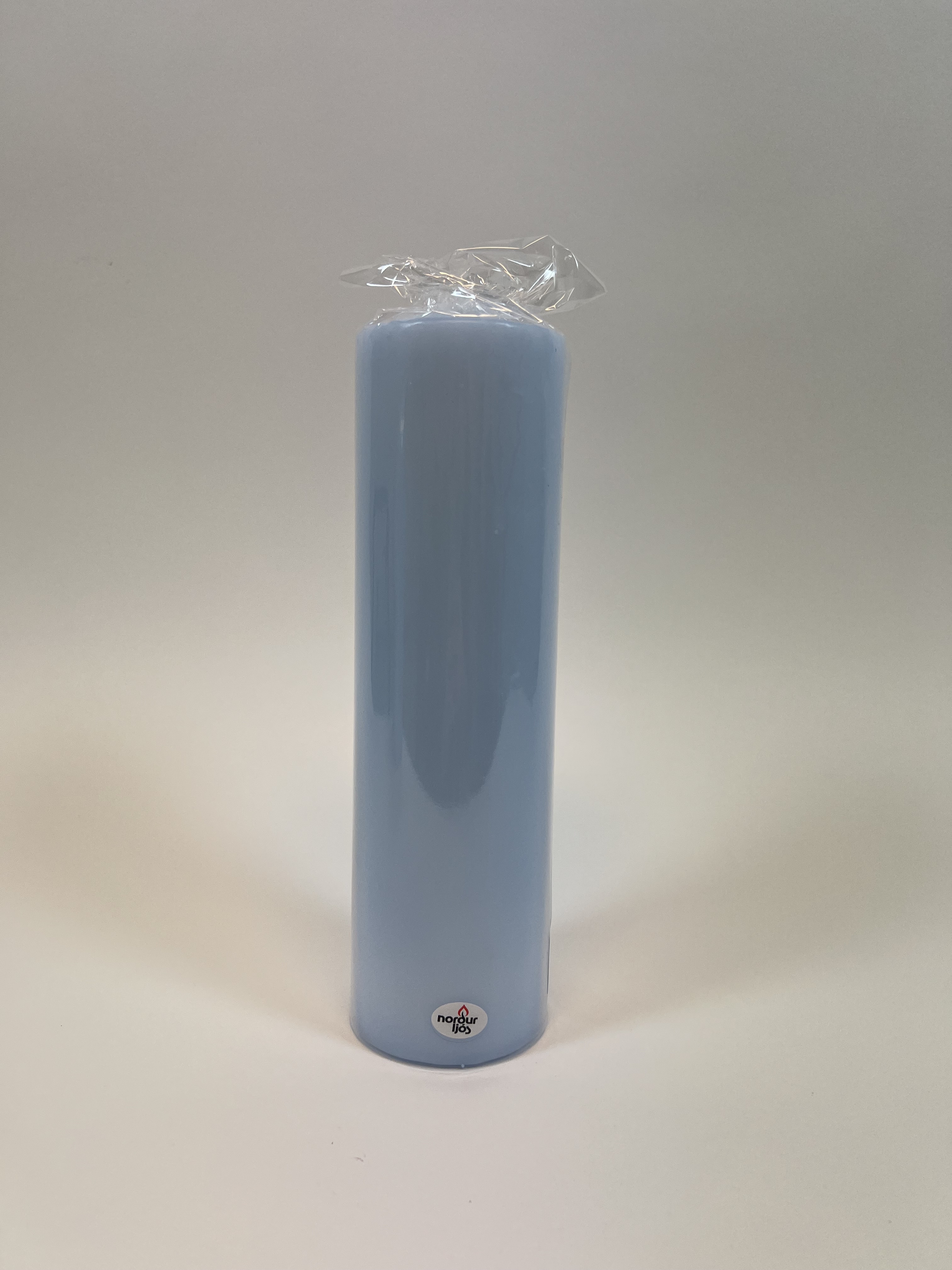 Kubbakerti ljósblátt sívalt slétt 8*28cm