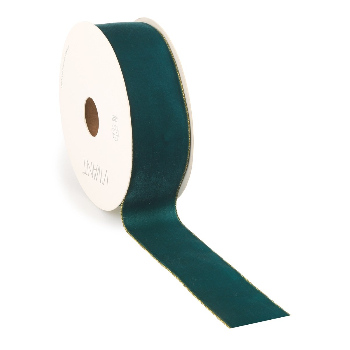 Borði 10m Velvety 38mm petrol blár