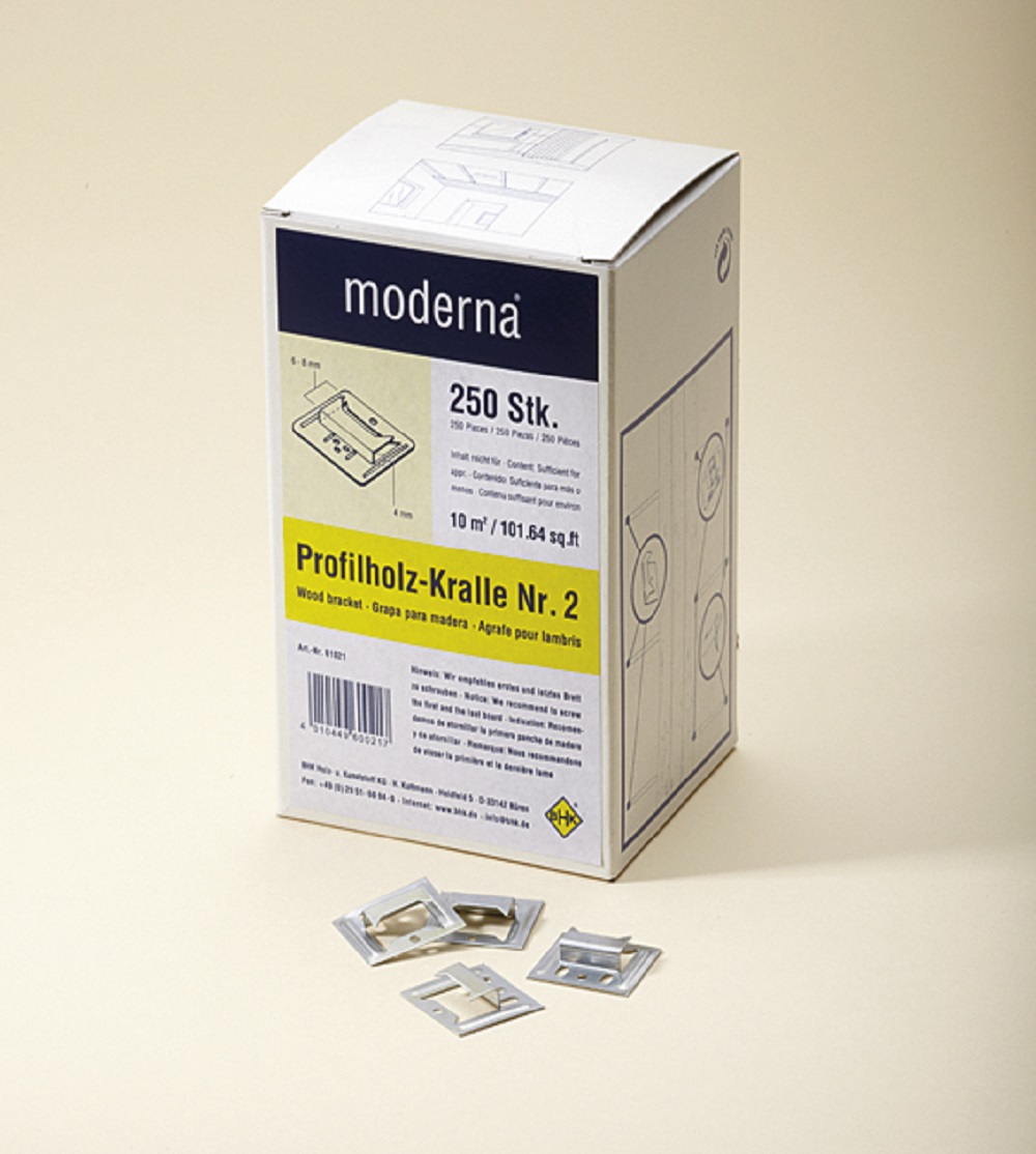 Klemmu festingar f/ Lofta- og Veggjaþiljur 250 stk í pakka