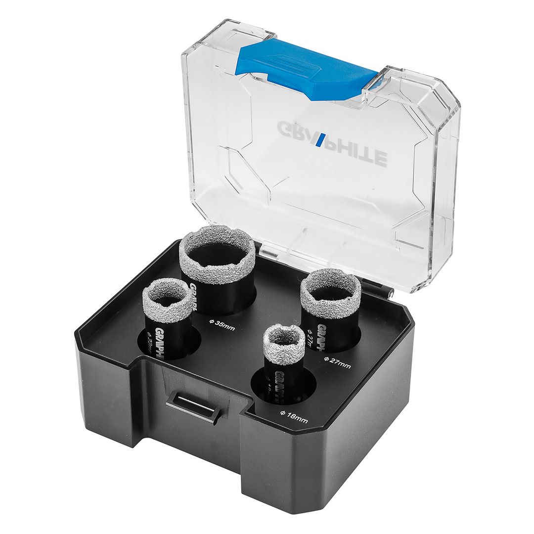 Flísaborasett 10-35mm Demants 4stk Graphite 55H318