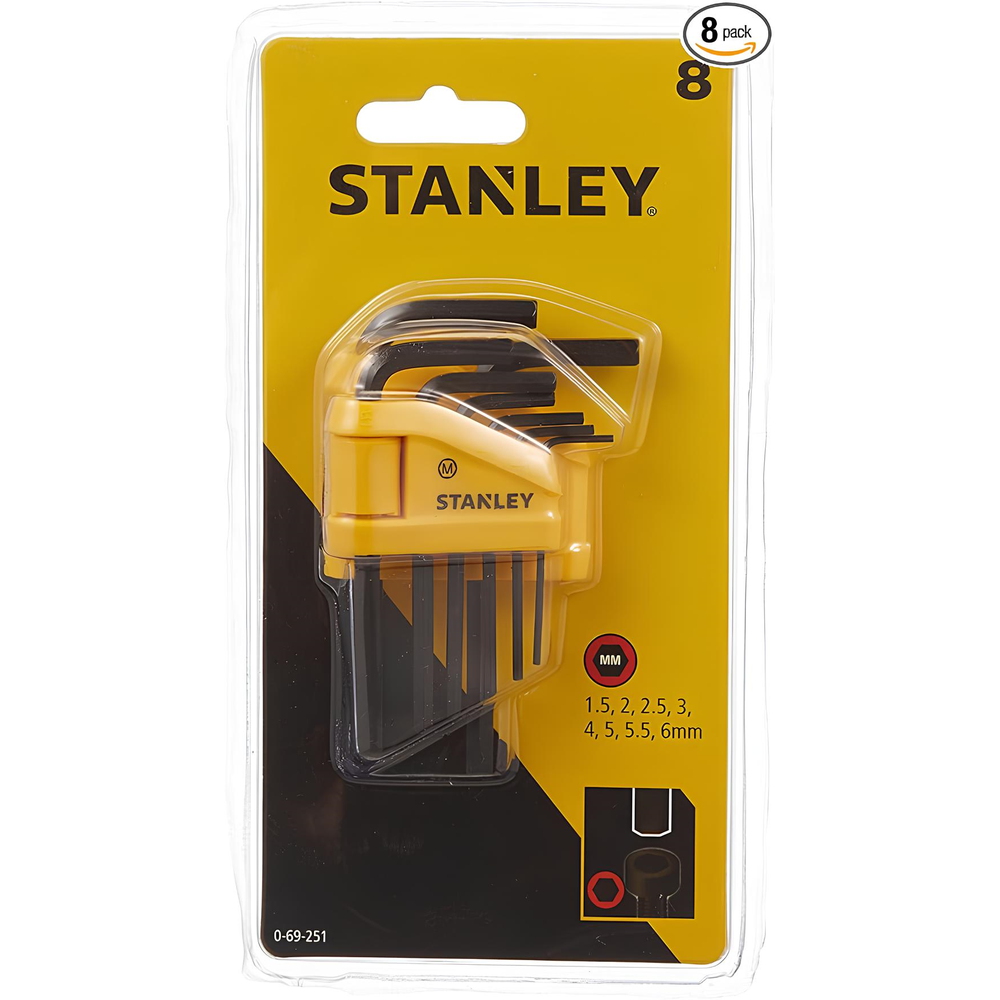 Sexkantasett 1-6mm 8stk Stanley