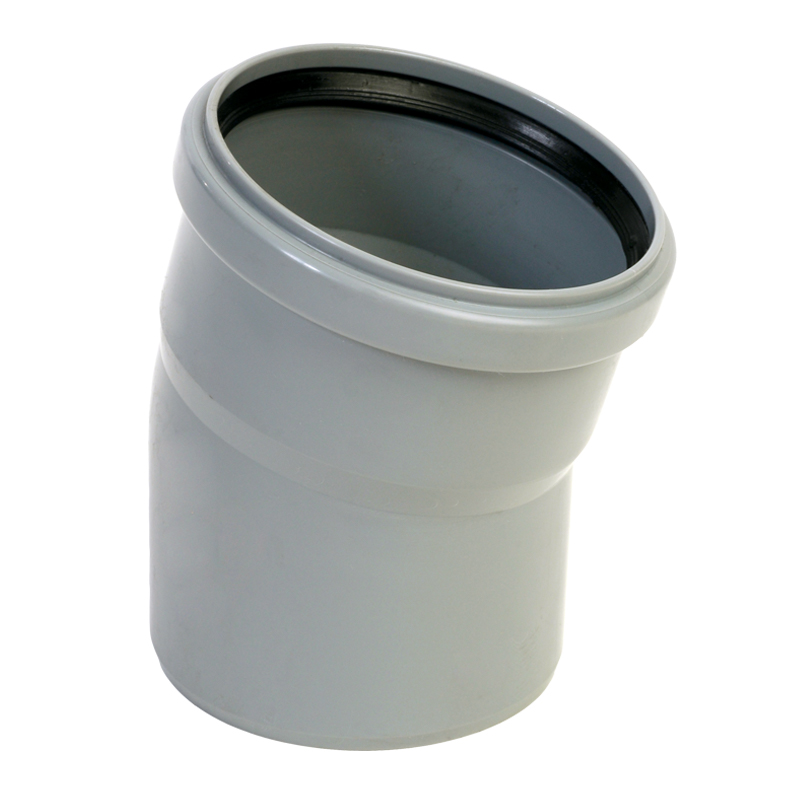 PP BEYGJA 110MM 15° Þ/6.3MM GRÁ