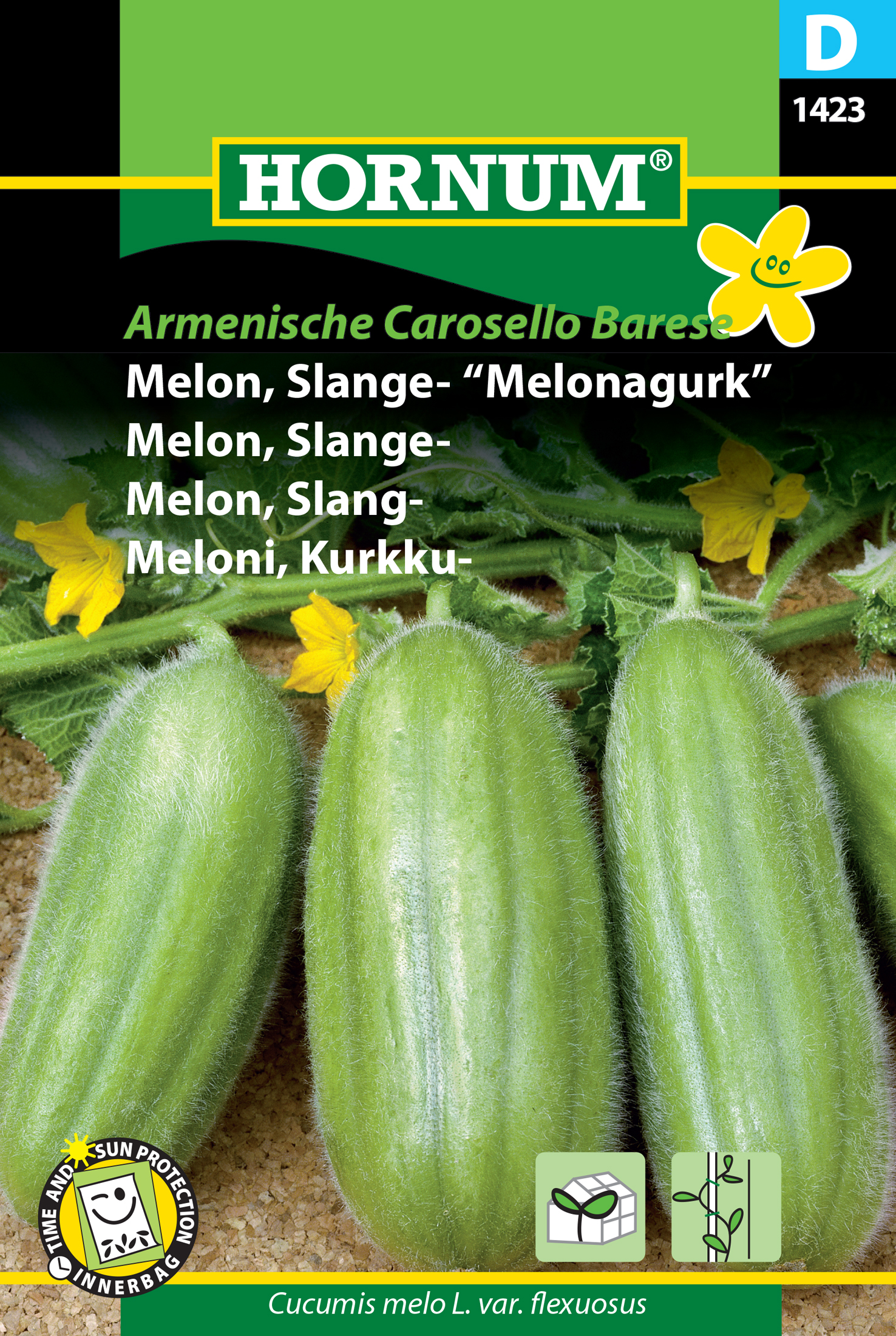 Fræ Slöngumelóna Cucumis melo L. var. flexuosus Armenische c