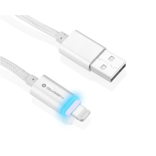 Gogen USB A í Lightning snúra hvít 1m