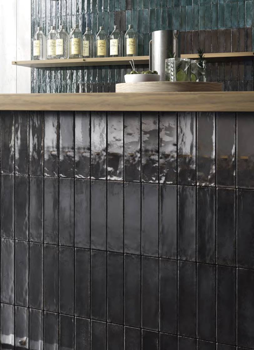 Flís.M Brick Black Lux 6x24cm