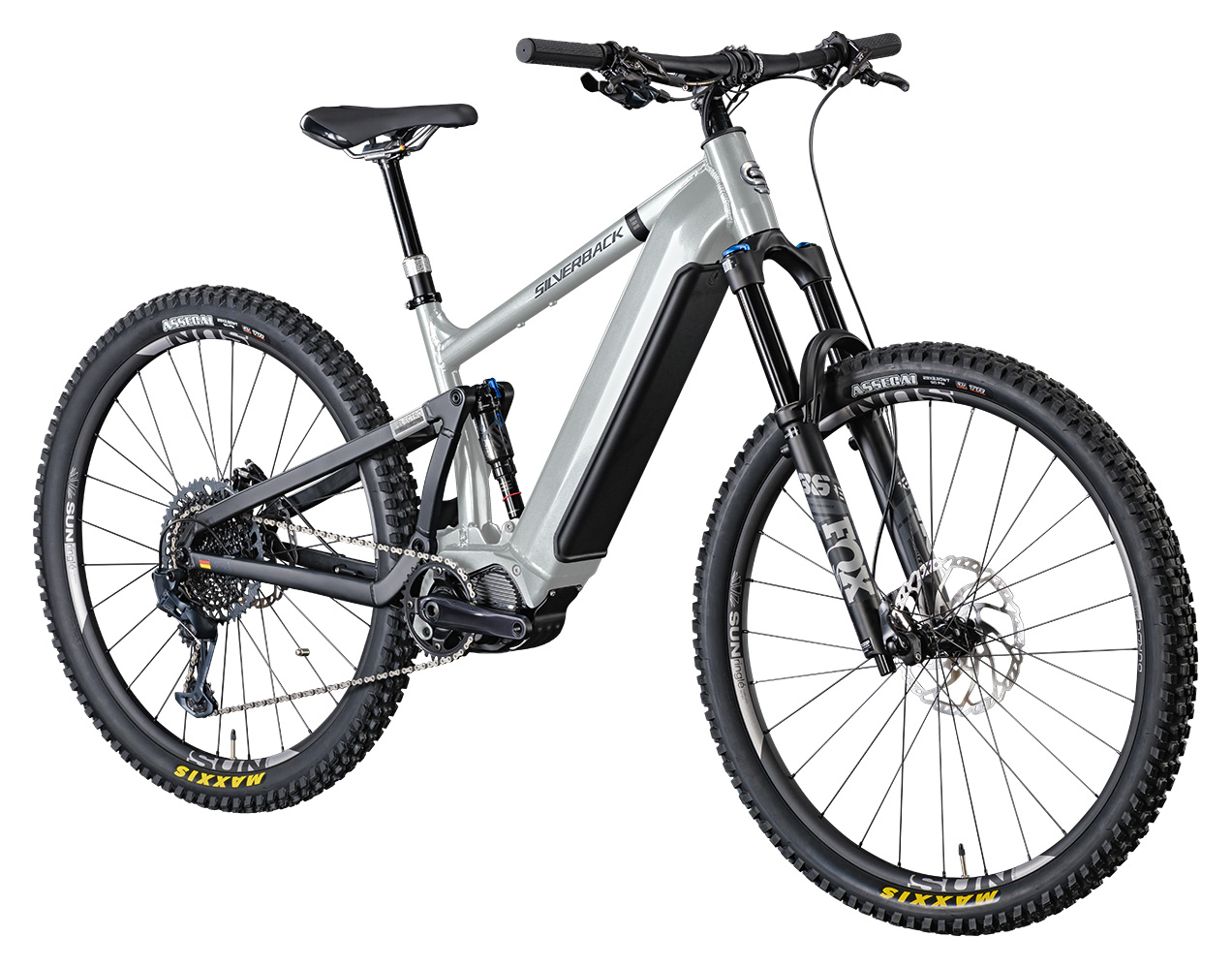 Rafmagnsreiðhjól fulldempað 29" Silfur XL 2026 Silverback