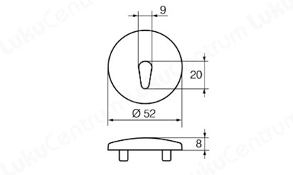LYKILLAUF ABLOY HVÍTT 1813