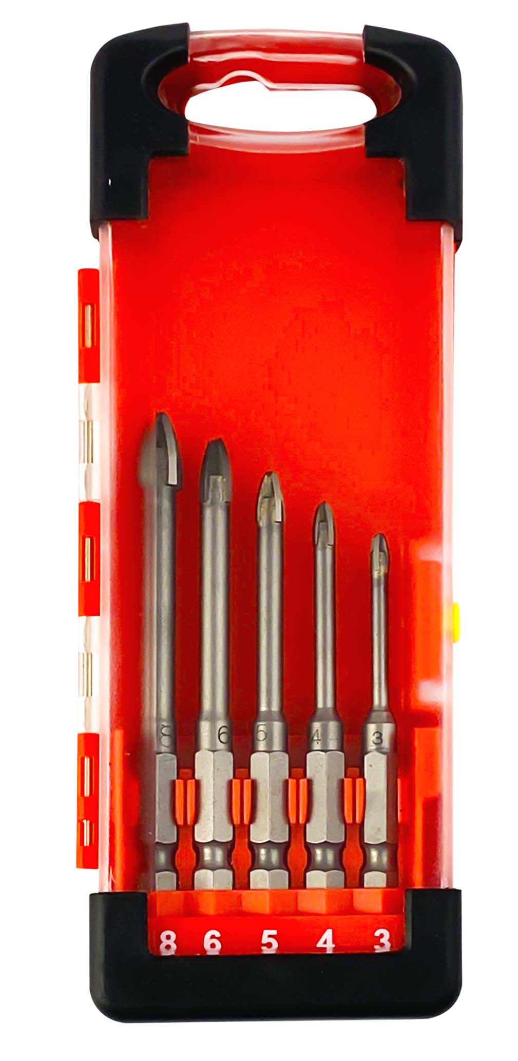 BORASETT 5STK GLER/FLÍSAR 3/4/5/6/8MM 101093