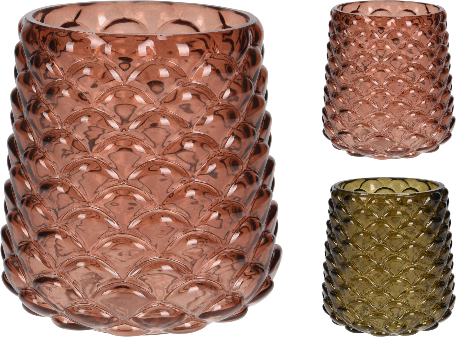 Vasi úr gleri 13cm 2 litir