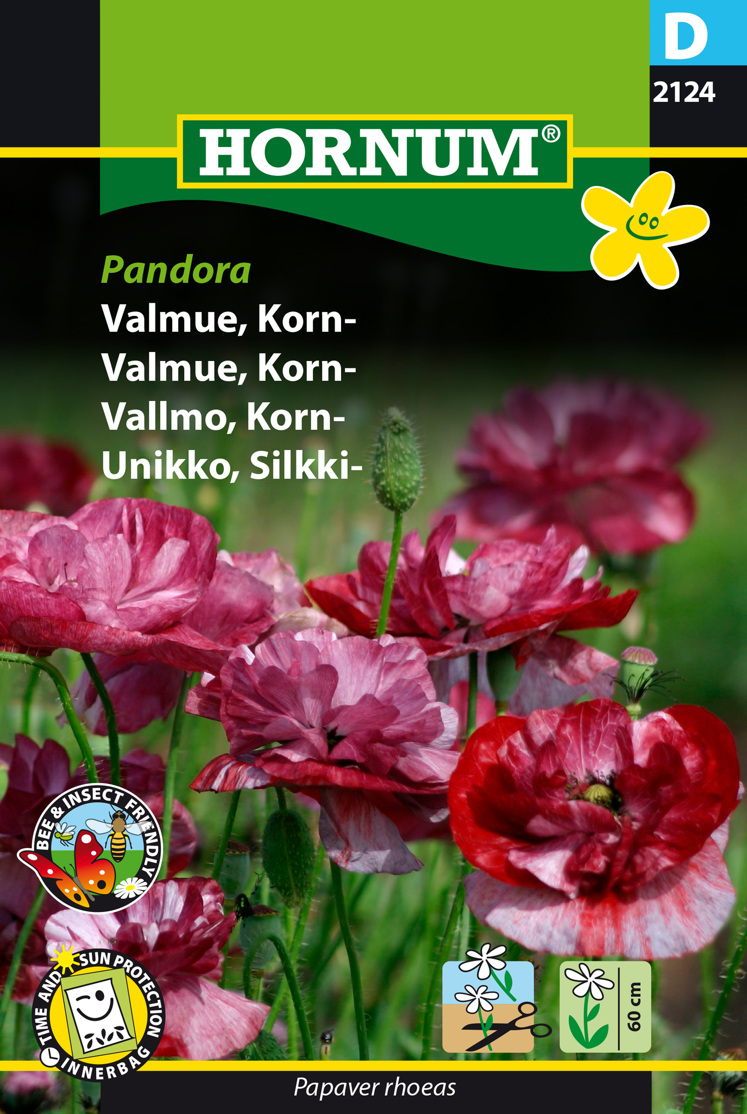 Fræ Deplasól Papaver rhoeas Pandora