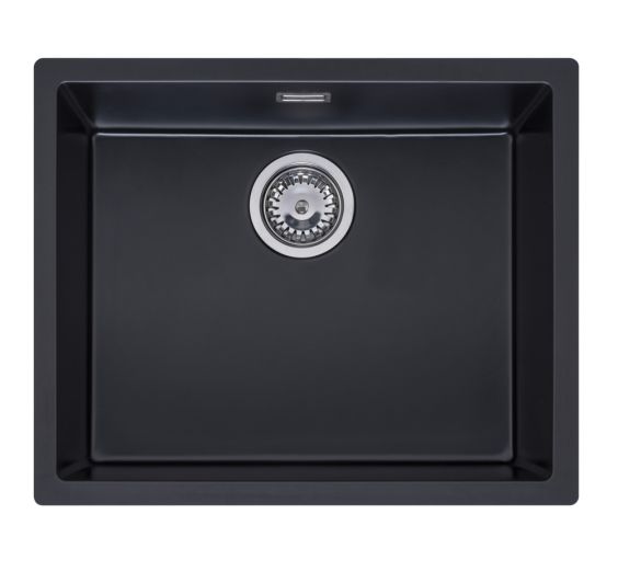 Vaskur eldhús Texel 50x40 Pure Black - R34668 undir borð