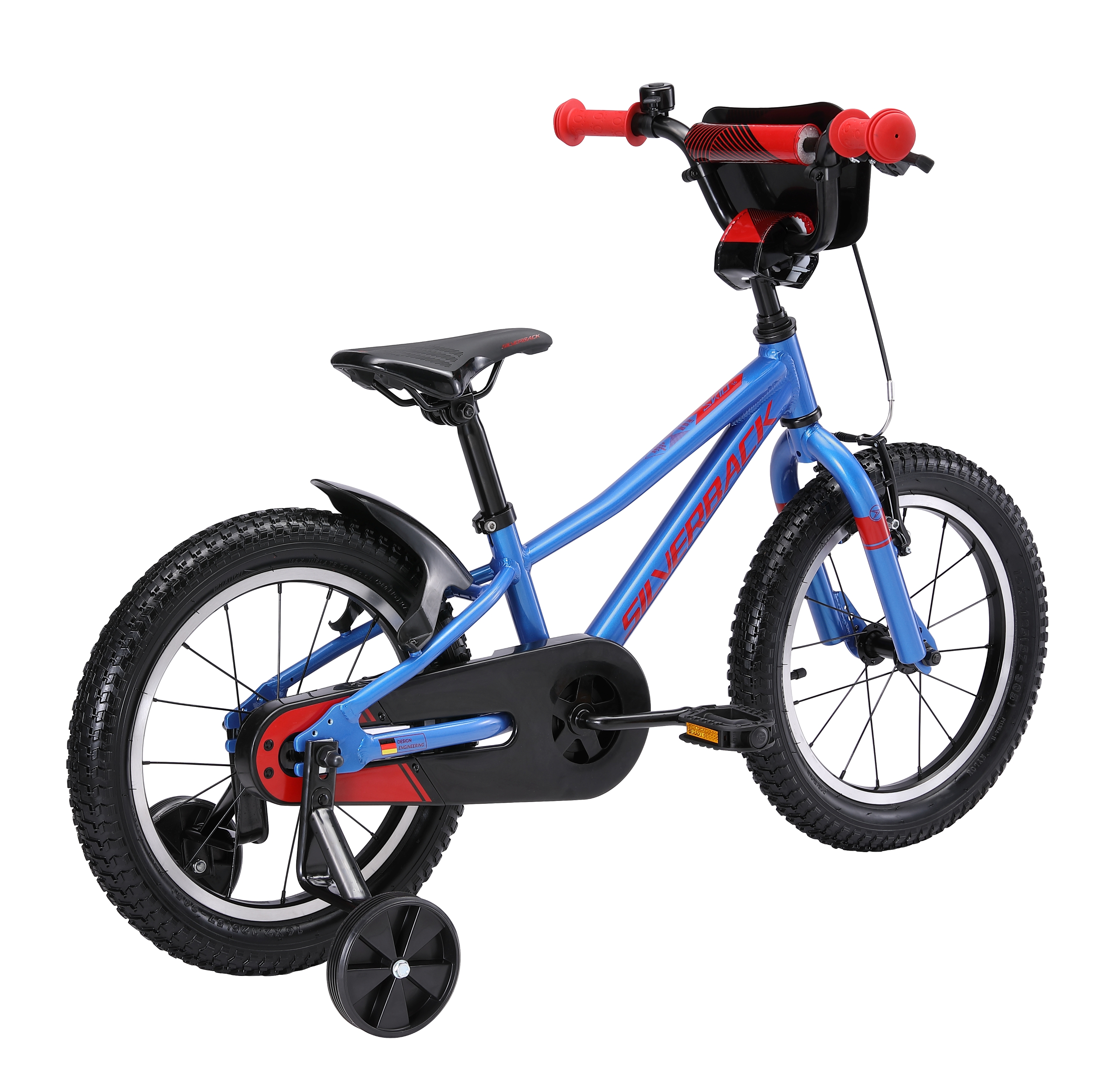 Reiðhjól Skid 16" Blátt/Rautt Silverback 2026