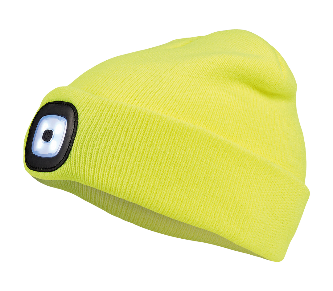 Húfa með LED ljósi Gul