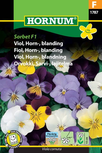 Fræ Fjólur Viola cornuta Sorbet F1