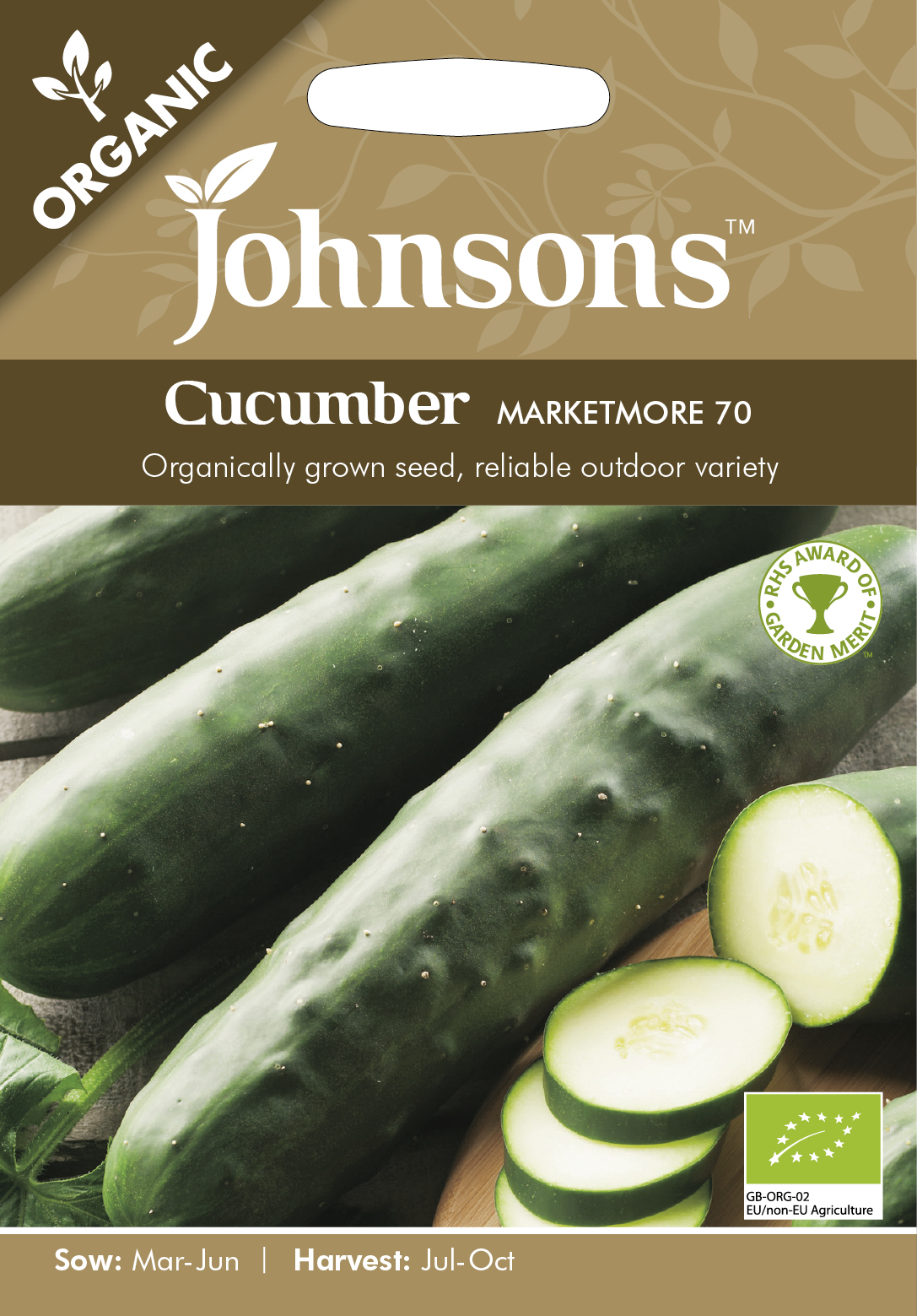 Fræ Cucumber Marketmore 70 Organic