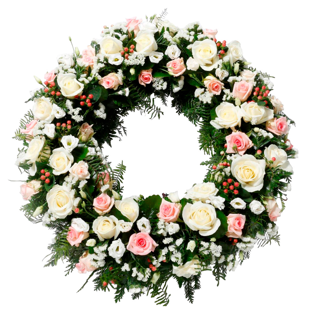 Hringskreyttur útfararkrans 60cm