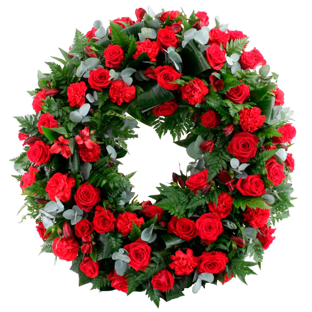 Hringskreyttur útfararkrans 60cm