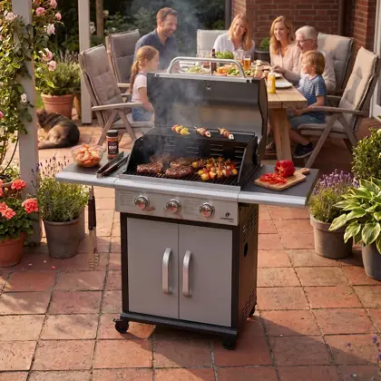 Gasgrill 3br TRITON stál 