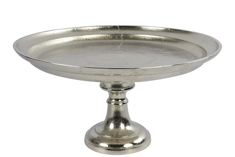 Skál á fæti 50*h27cm silfurlit