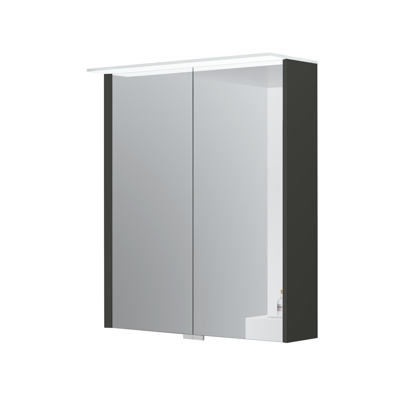 Speglaskápur LOFT m/tveim hurðum steingrá 60cm