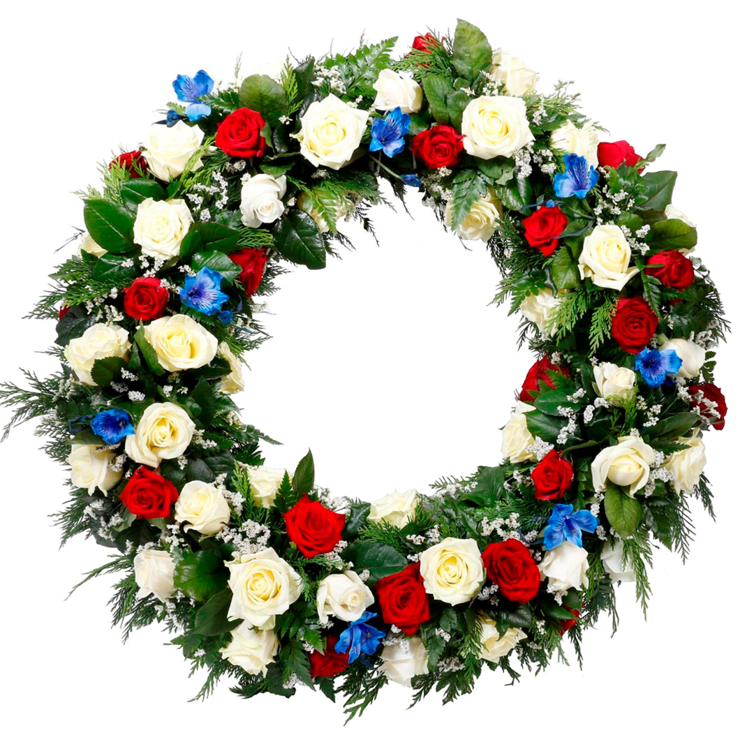 Hringskreyttur útfararkrans 60cm