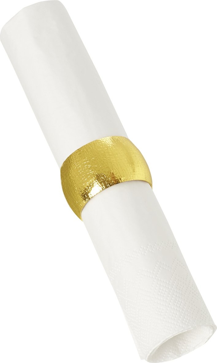 Servíettuhringur gull