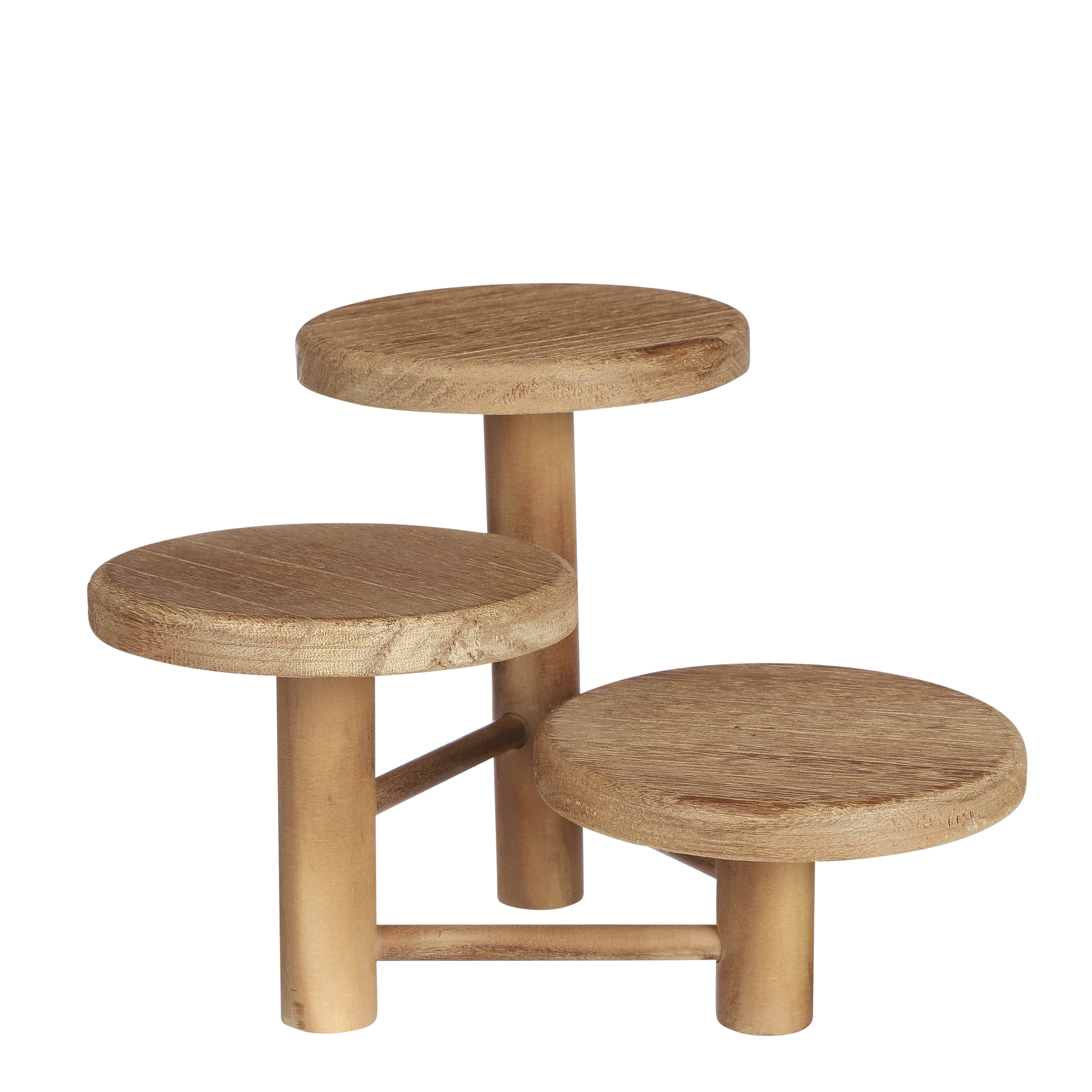 Blómaborð á 3 hæðum 29*h20.5 cm brúnt