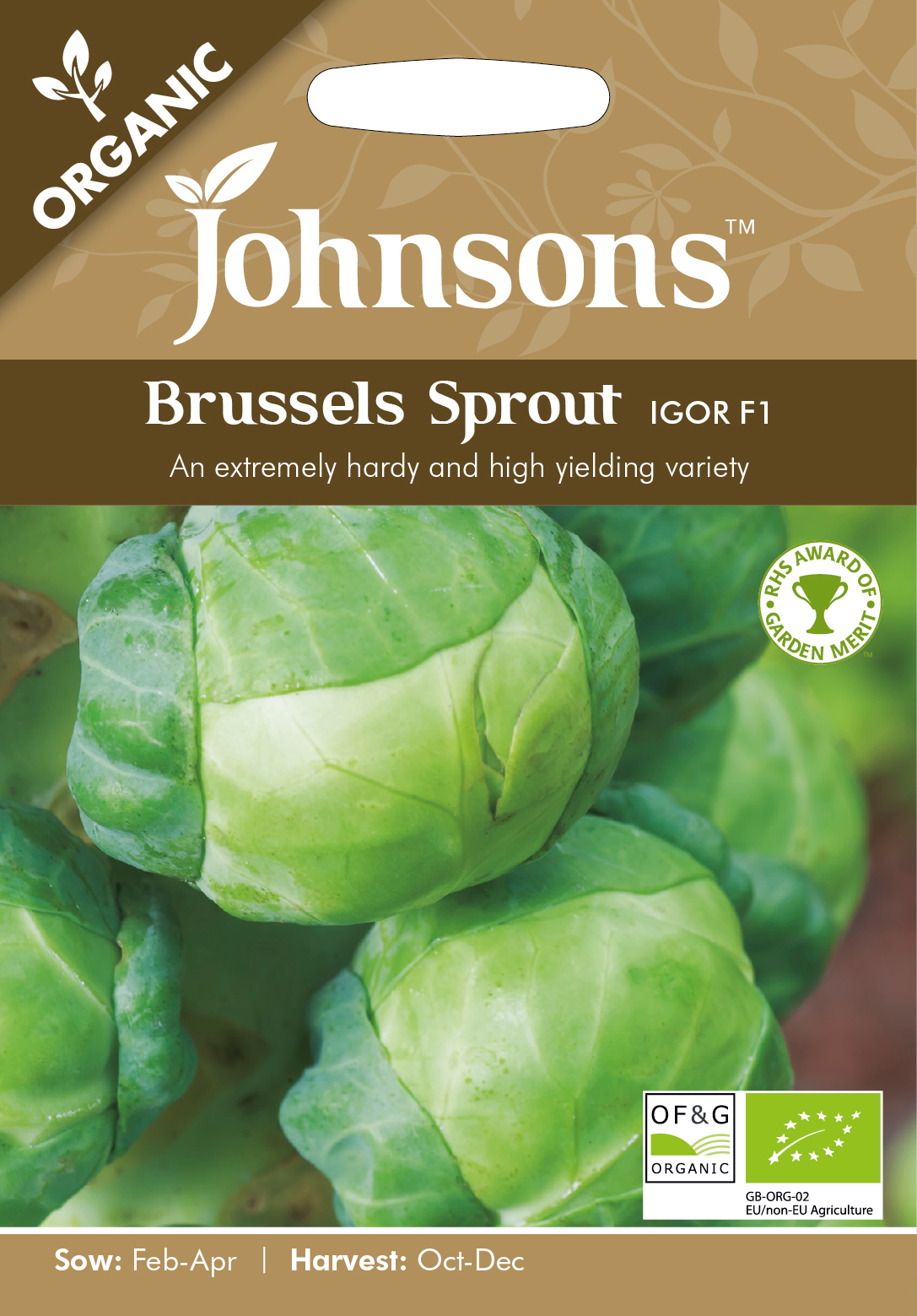 Fræ Brussels Sprout Igor  F1 Organic