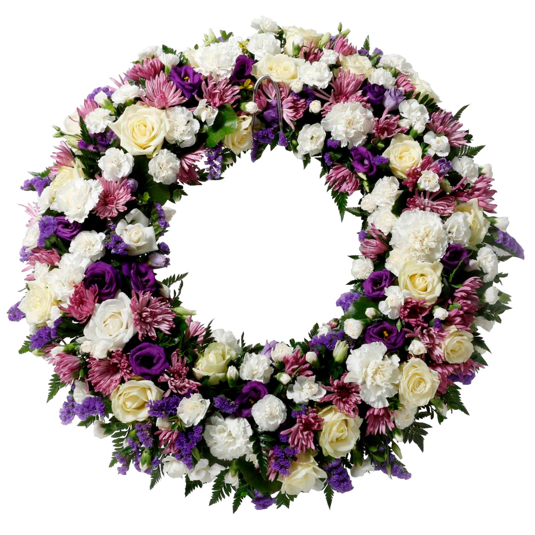 Hringskreyttur útfararkrans 60cm