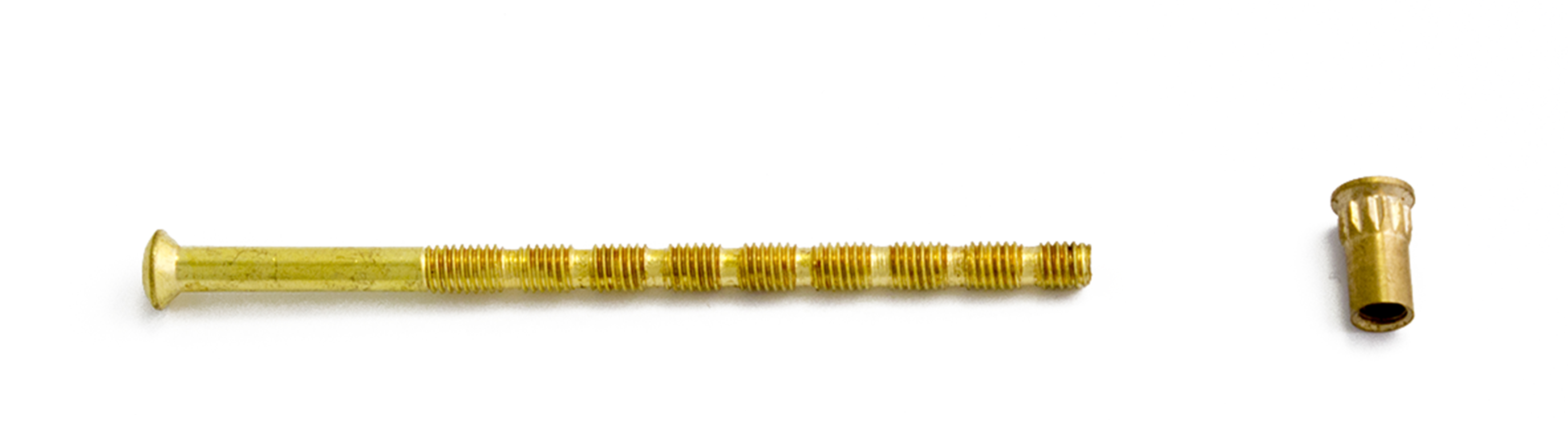 Húnaskrúfa 5mm, lengd 90 mm Brass, 2 stk í pakka