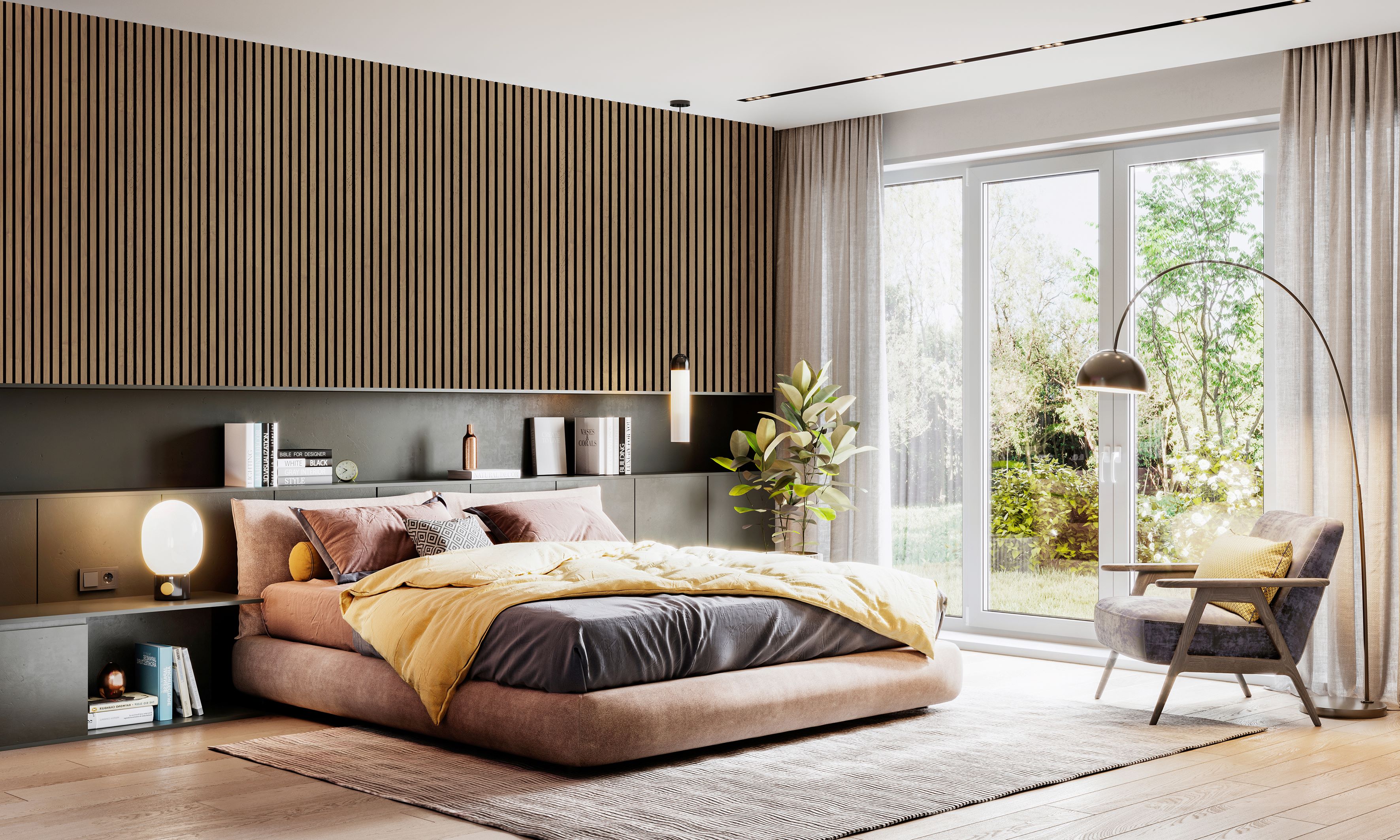 Hljóðdempandi plata Eik Olíuborin 22x605x2440 mm