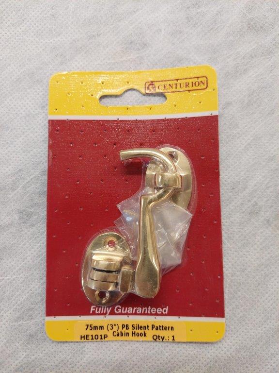 Hurðarkrókur 76 mm messing 6071371