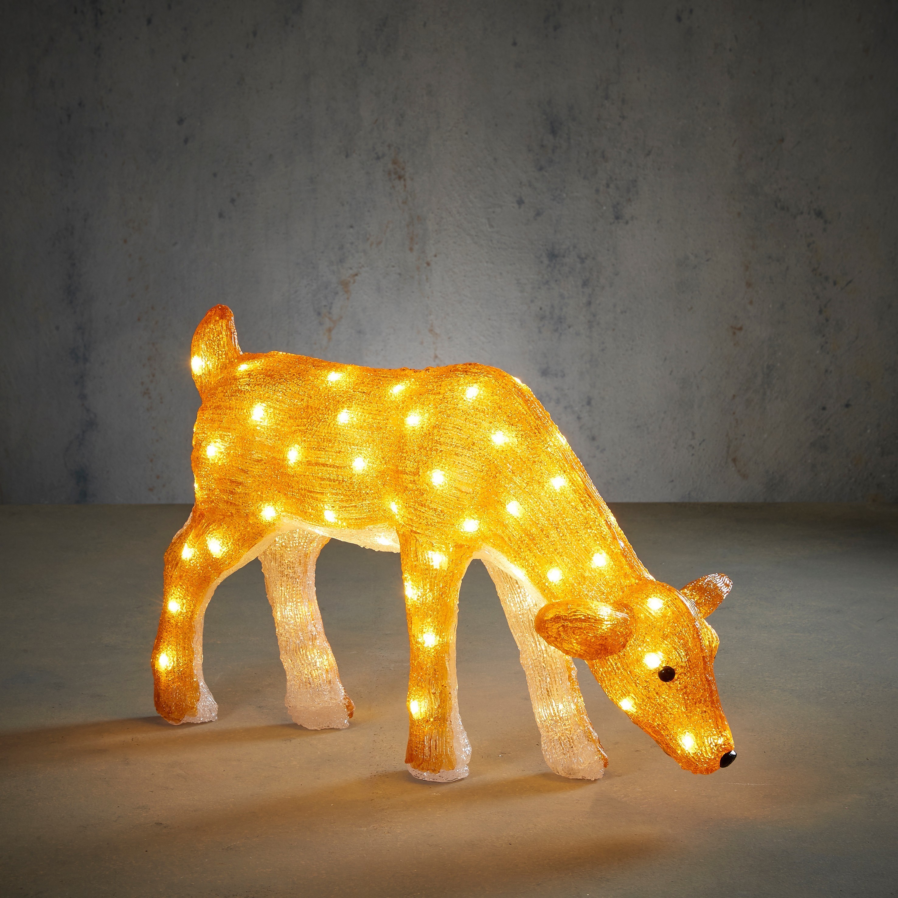 Hreindýr með 80 led ljós 63*15*h46 acryl