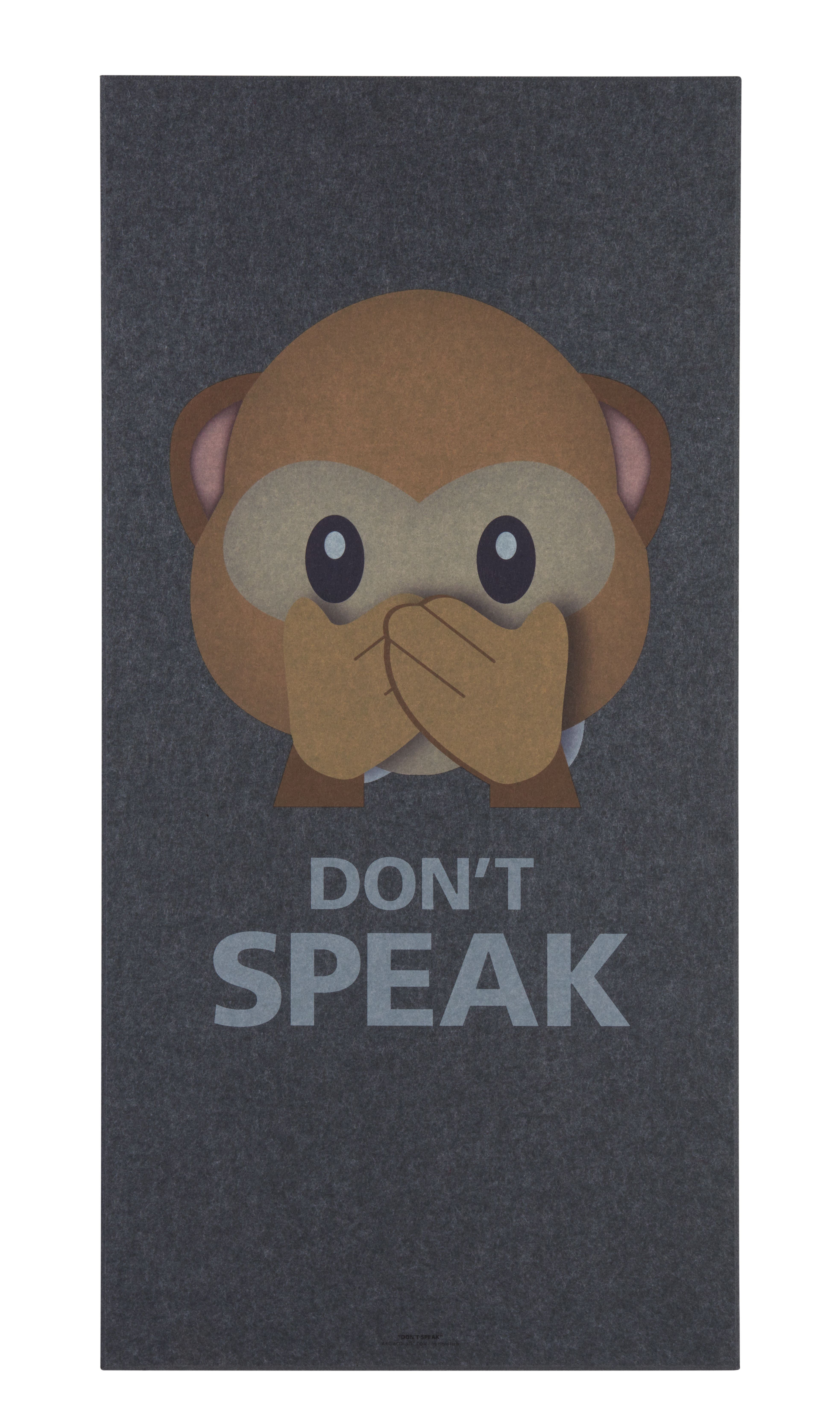 Hljóðdempandi mynd Api talar ekki 9x600x1200mm D.grátt