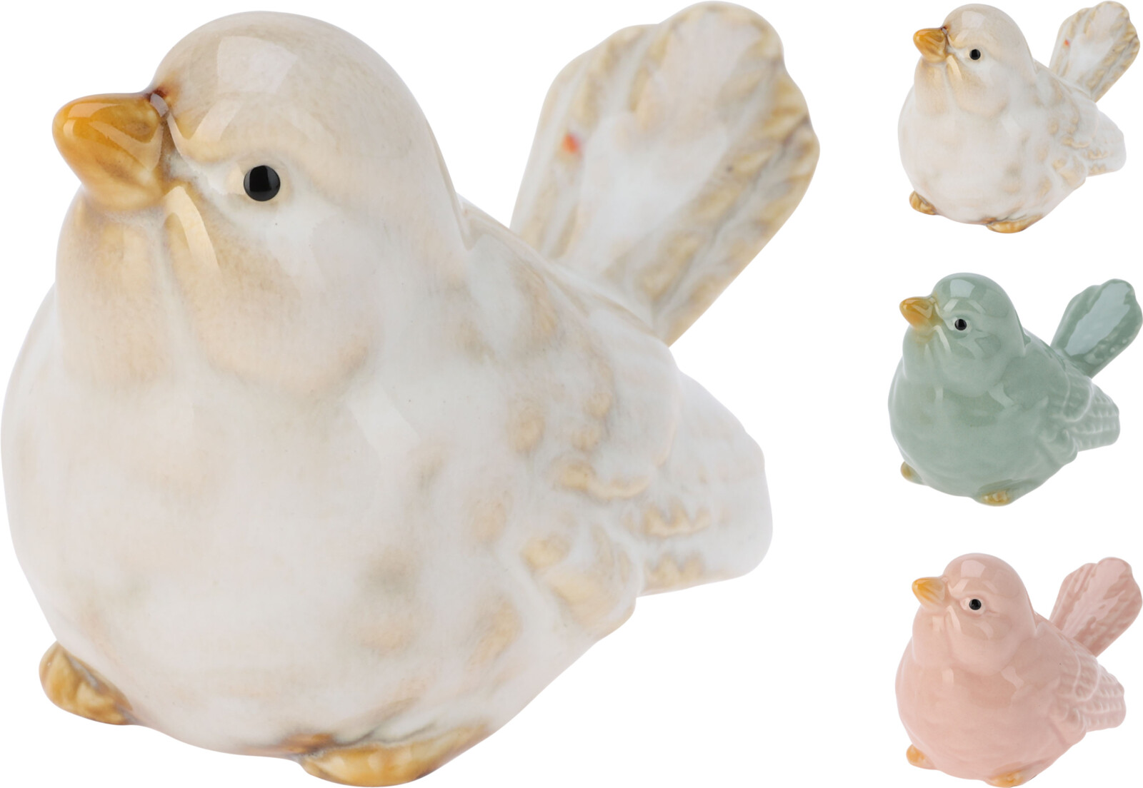 Fugl postulín 6cm 3 litir