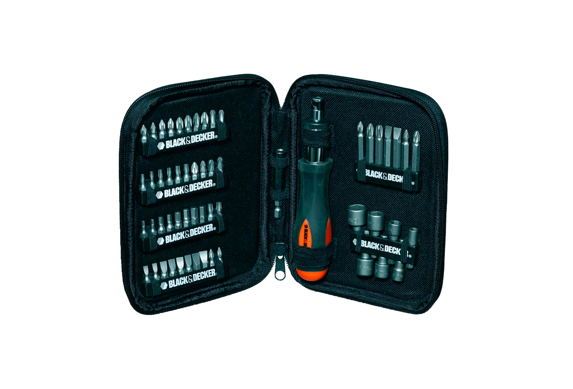 Bita- og toppasett Black+Decker 56 stk. A7104