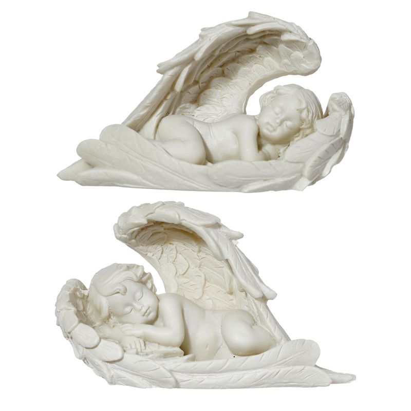 Engill sofandi 9*h5cm hvítur