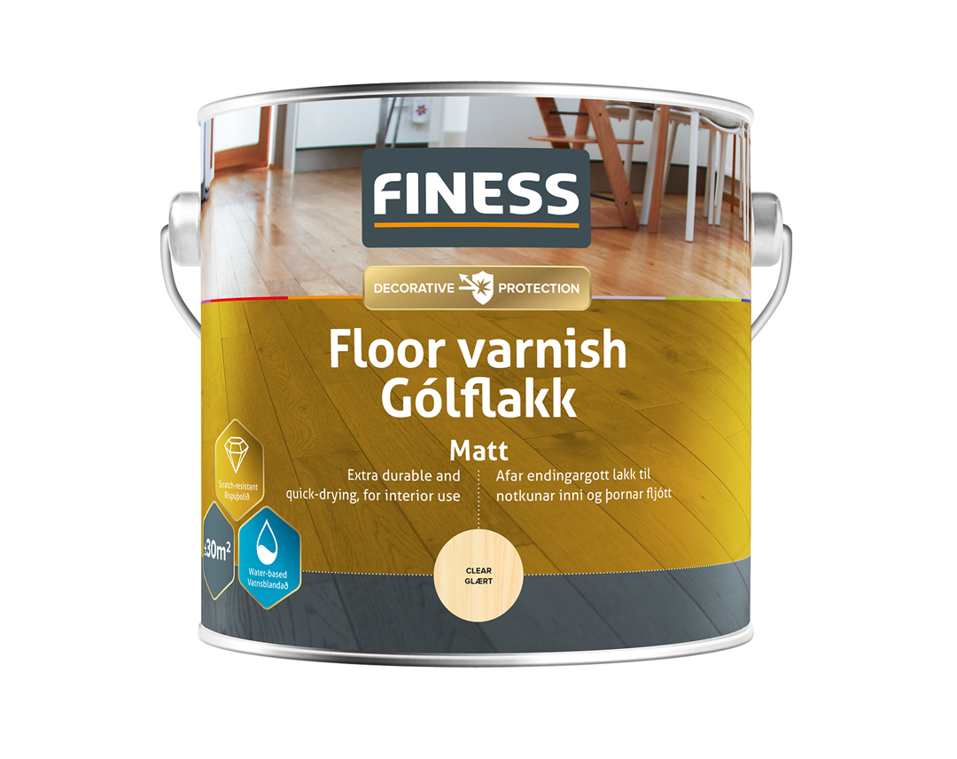 Lakk glært Finess parkett matt 2,5L