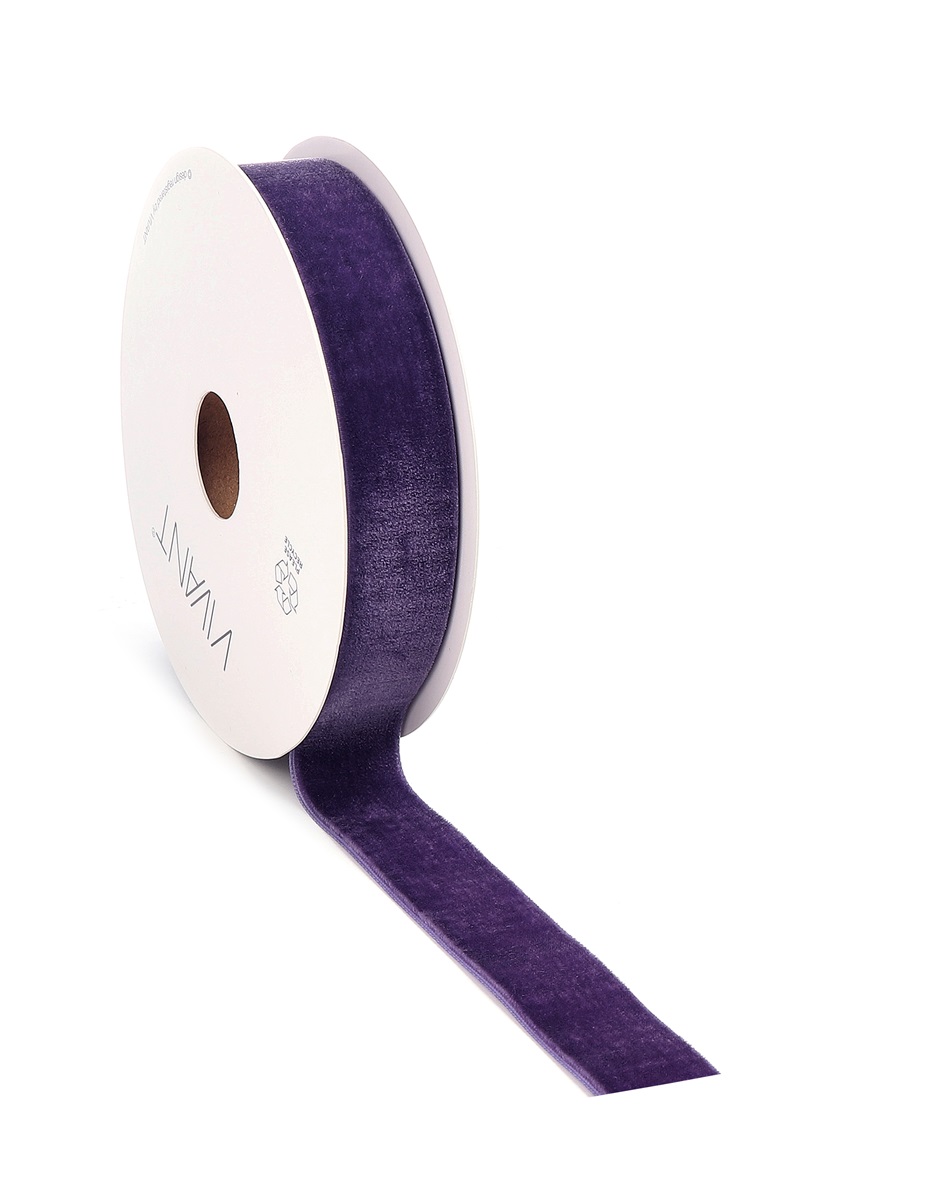 Borði velvet 25mm*10m fjólublár