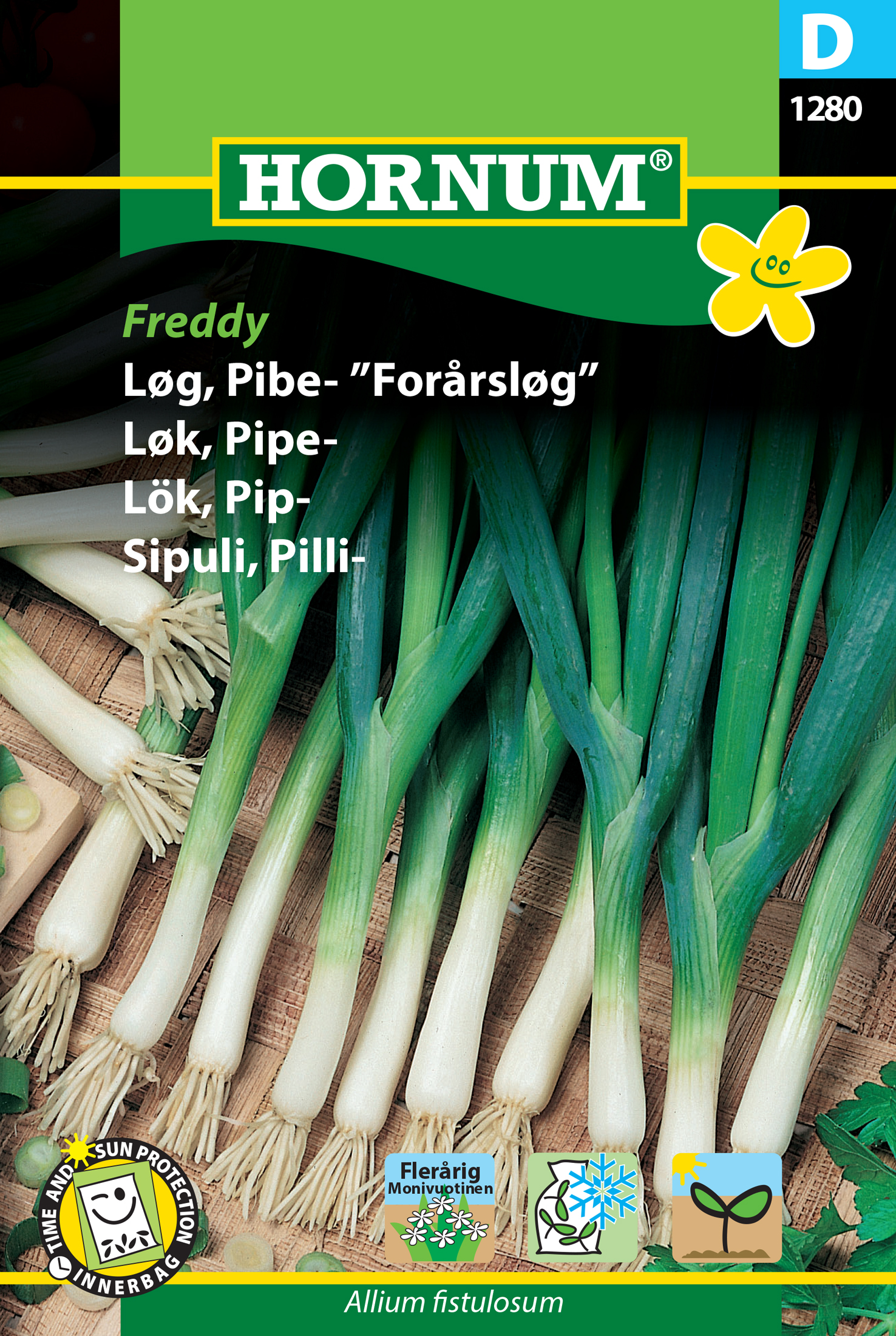 Fræ Pípulaukur Allium fistulosum Freddy