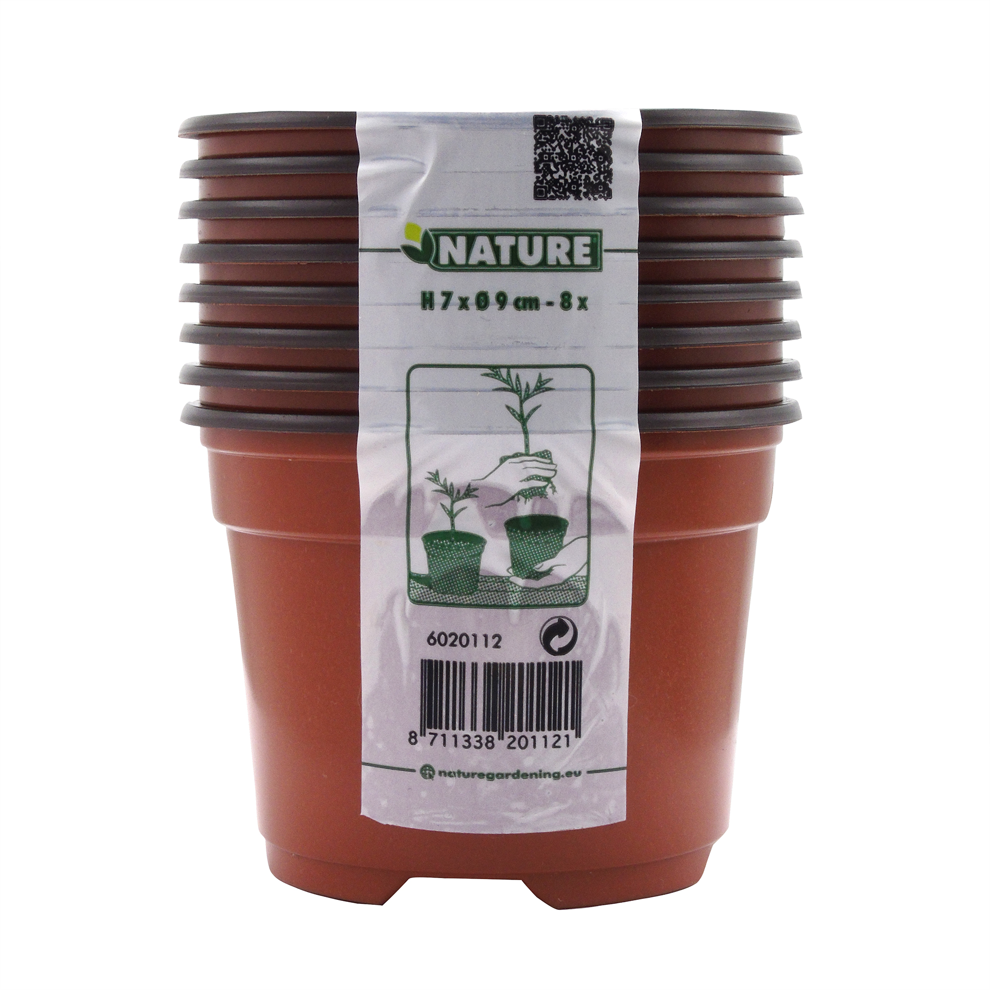 Sáðpottar plast hringlaga 9cm 8stk.