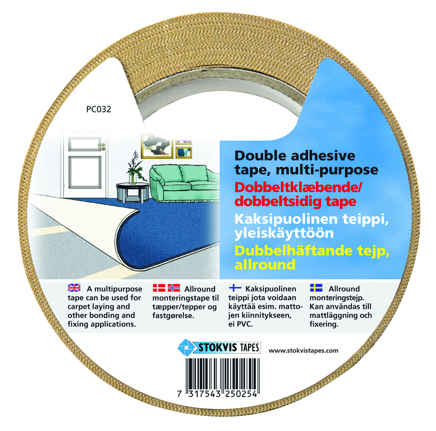 STOKVIS tvöfalt límband 50mm x 25m