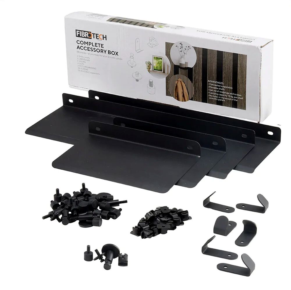 Hillusett fyrir hljóðdempandi plötur Svart 37x13 cm