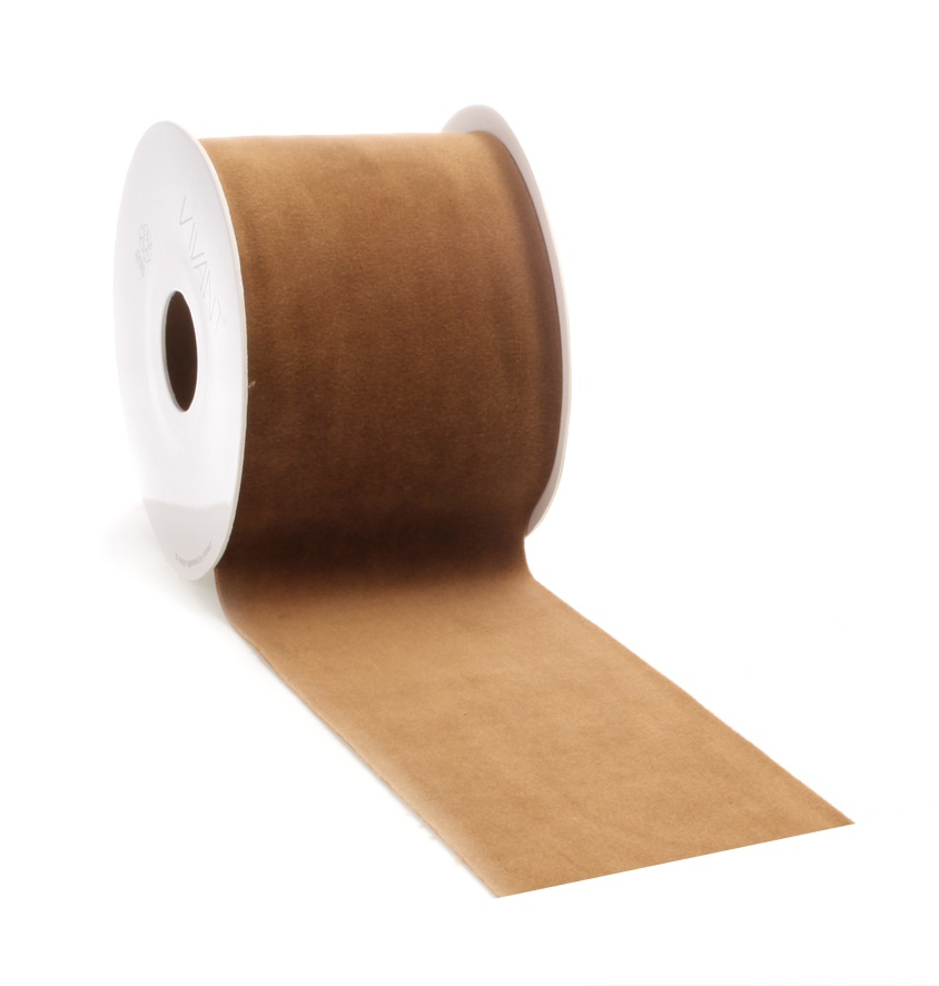 Borði Velvet Brandy 70mm*5m.