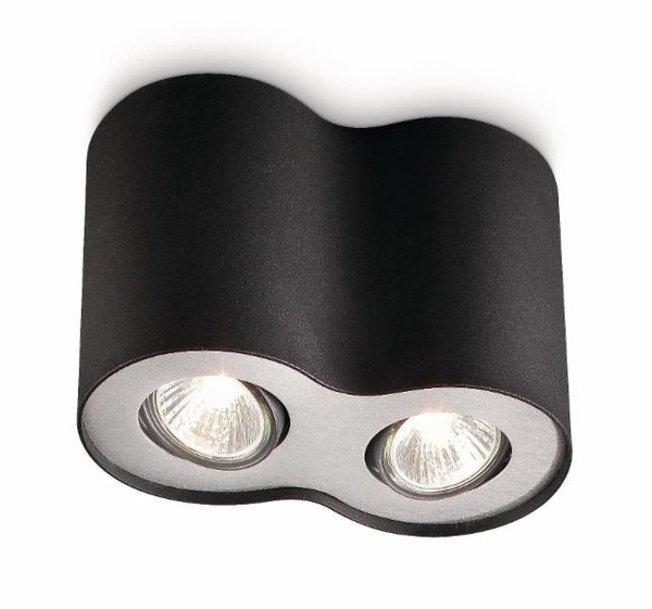 Utanáliggjandi ljós Philips Pillar svart 2x50W  POD-56332-30