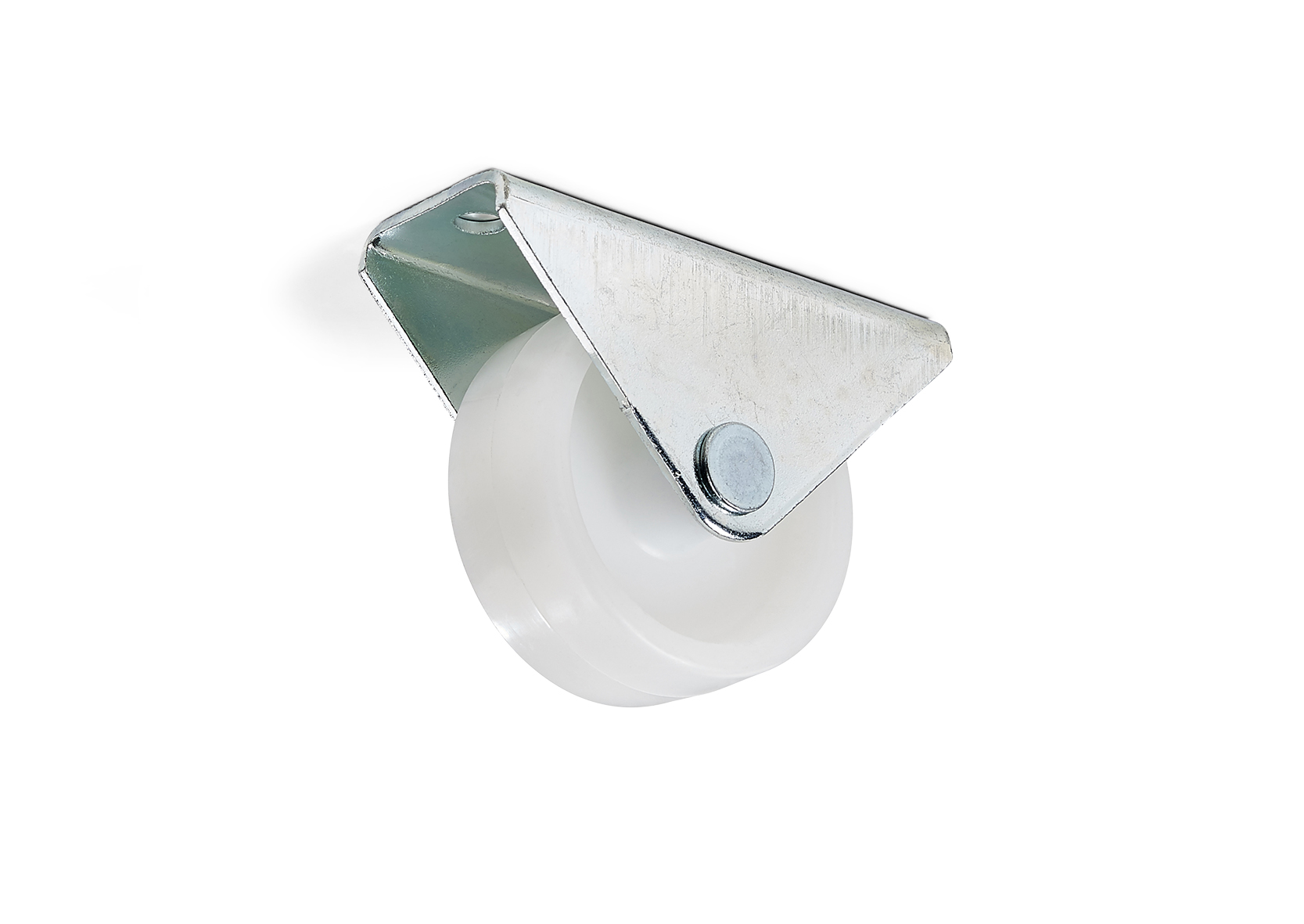 Hjól 40 mm hvítt fast nylon ber 40 kg