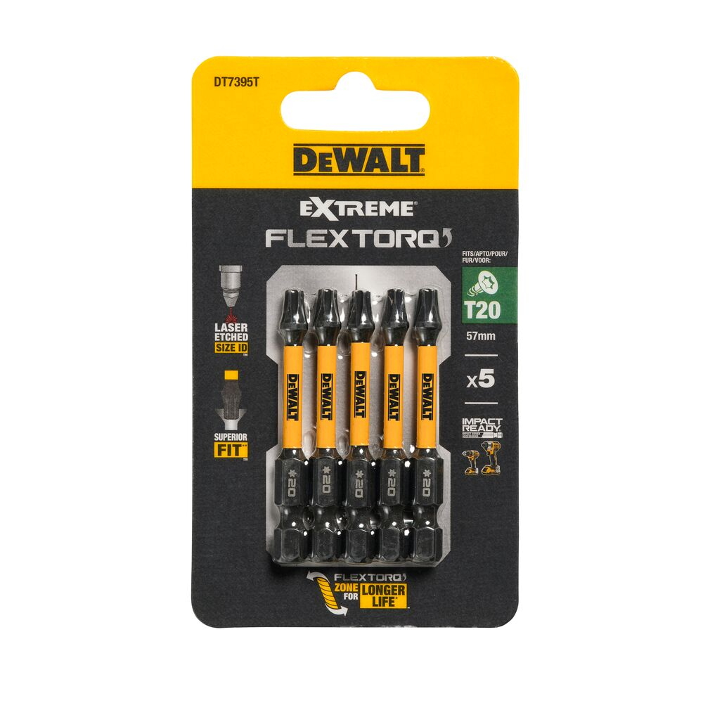 Skrúfbiti TX20x57mm EXTREME FlexTORQ 5stk Dewalt